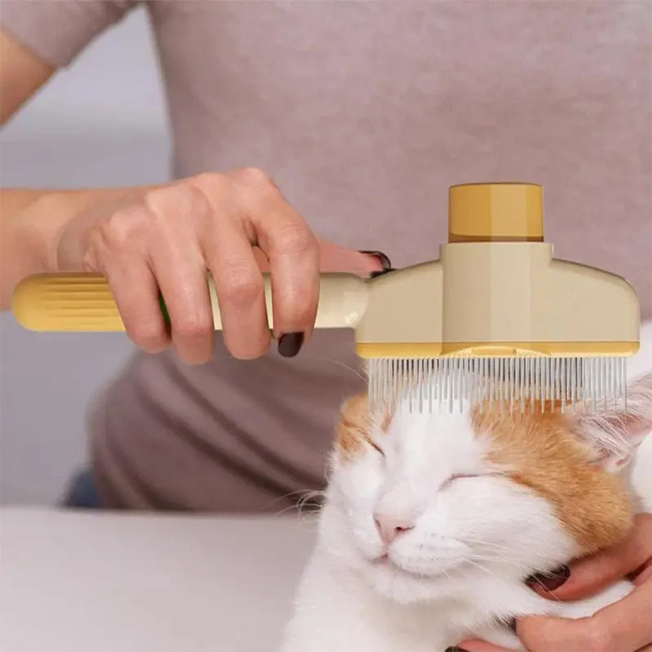 Self-Cleaning Slicker Brush | Pet Grooming Brush for Cats & Dogs