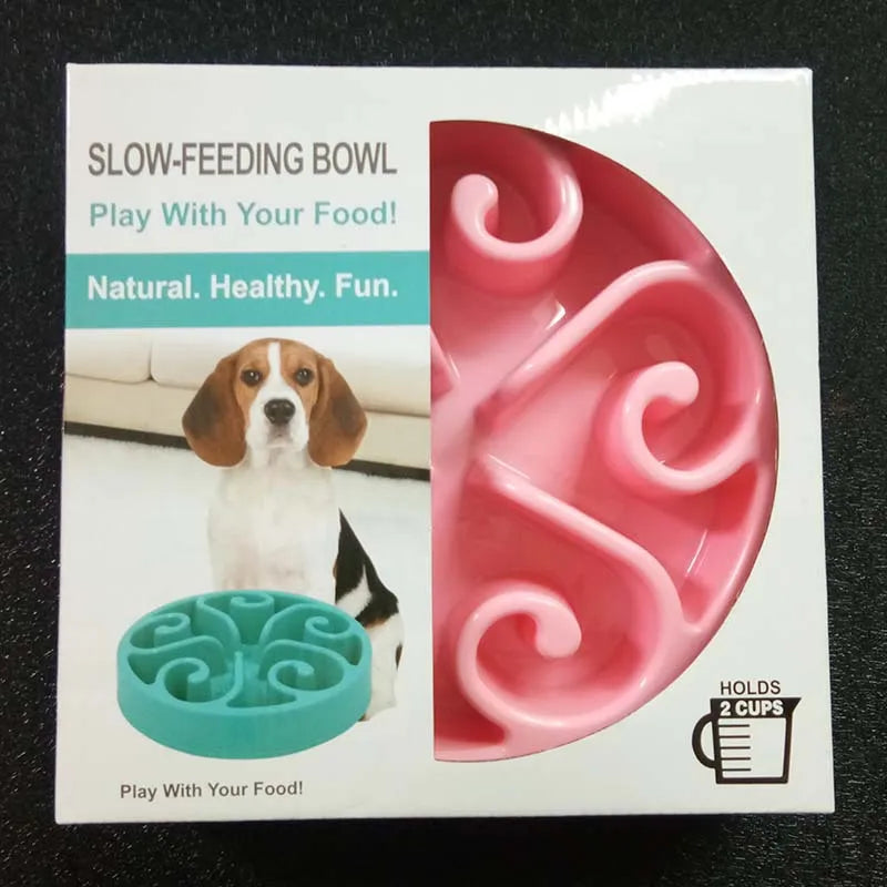 Slow Feeder Dog Bowl | Non-Slip Anti-Gulping Bowl for Dogs & Puppies