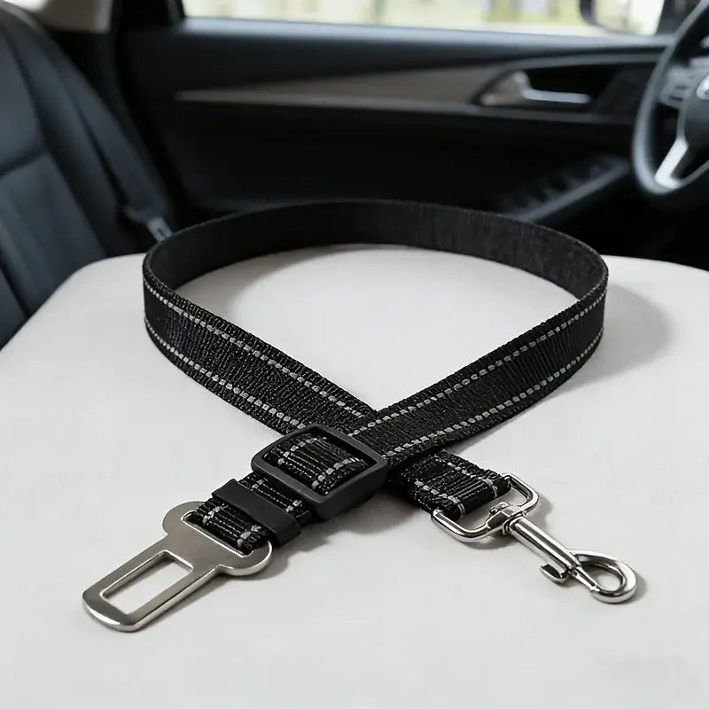 Dog Car Seat Belt | Adjustable Safety Harness Clip for Dogs