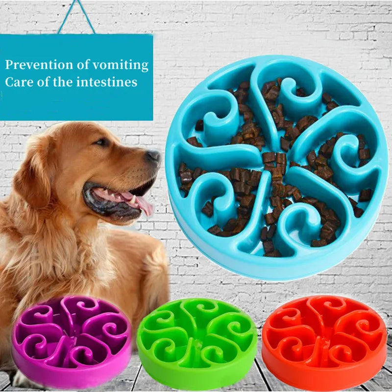 Slow Feeder Dog Bowl | Non-Slip Anti-Gulping Bowl for Dogs & Puppies