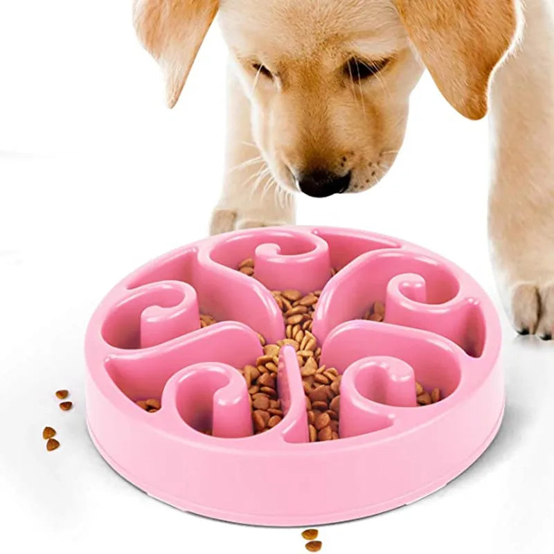 Slow Feeder Dog Bowl | Non-Slip Anti-Gulping Bowl for Dogs & Puppies
