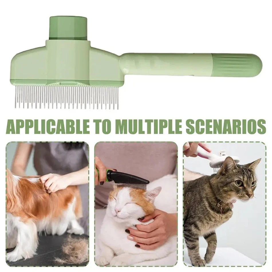 Self-Cleaning Slicker Brush | Pet Grooming Brush for Cats & Dogs