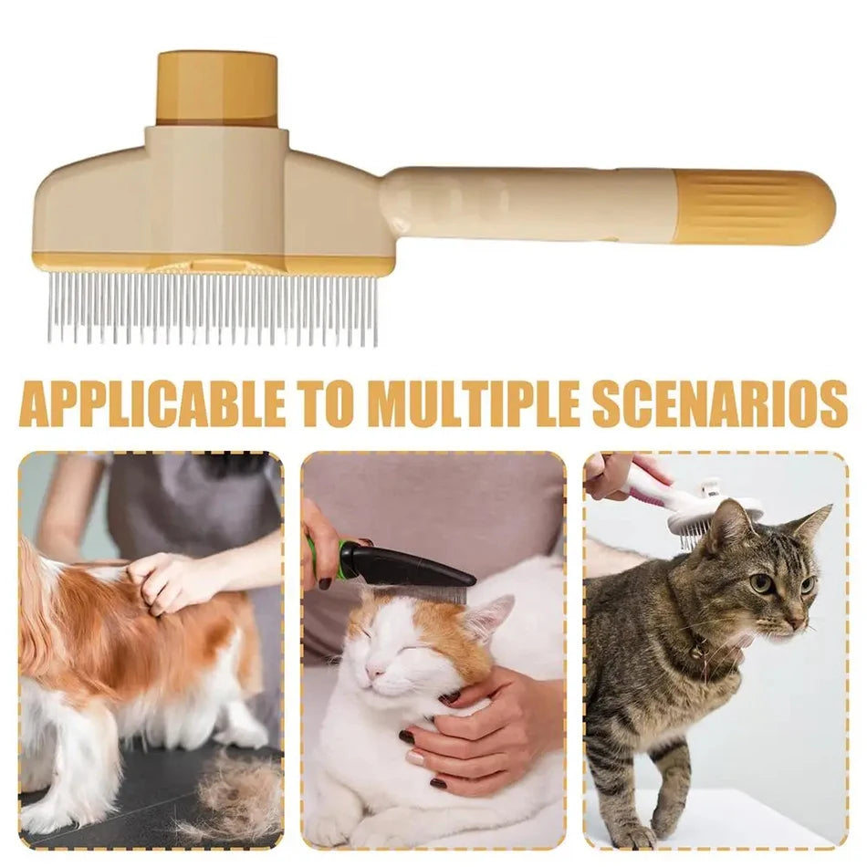 Self-Cleaning Slicker Brush | Pet Grooming Brush for Cats & Dogs