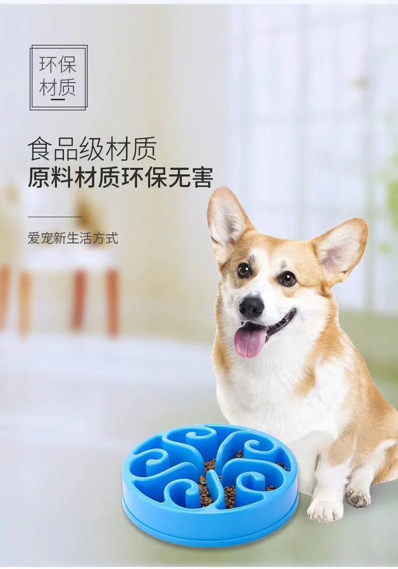 Slow Feeder Dog Bowl | Non-Slip Anti-Gulping Bowl for Dogs & Puppies