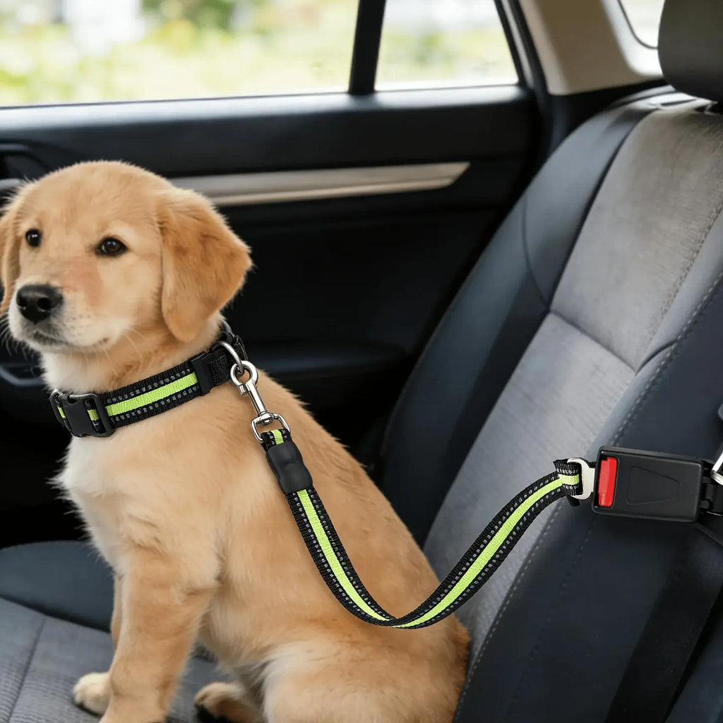Dog Car Seat Belt | Adjustable Safety Harness Clip for Dogs