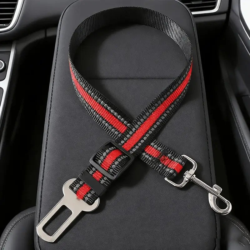 Dog Car Seat Belt | Adjustable Safety Harness Clip for Dogs