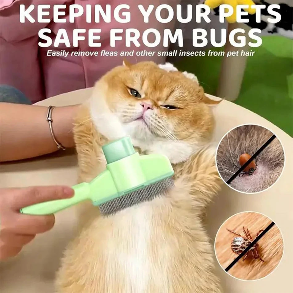 Self-Cleaning Slicker Brush | Pet Grooming Brush for Cats & Dogs