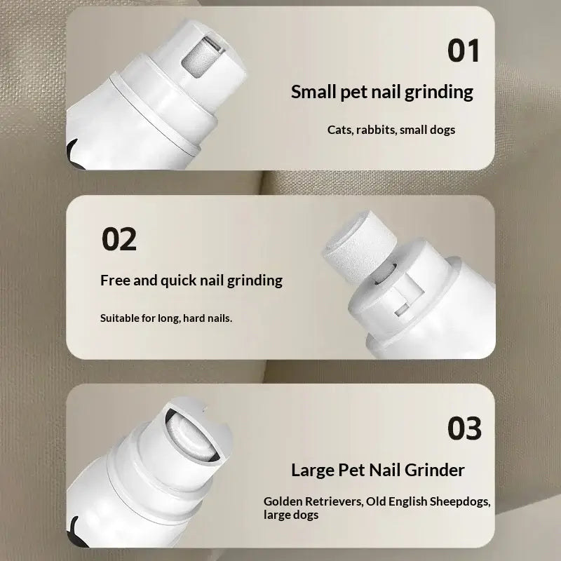 Pet Nail Grinder | Quiet Electric Nail Trimmer for Dogs & Cats