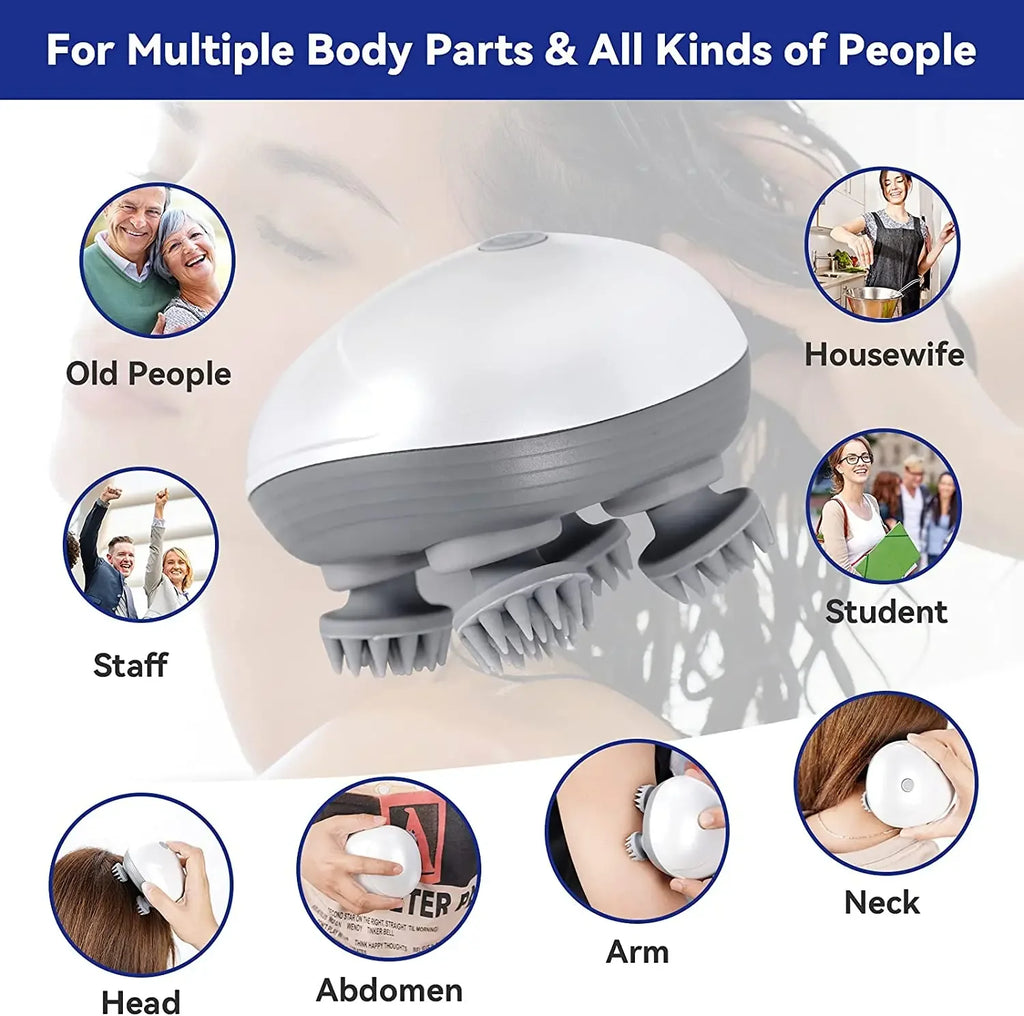 Electric Cat Massager | Head, Back & Neck Relaxation Tool for Pets