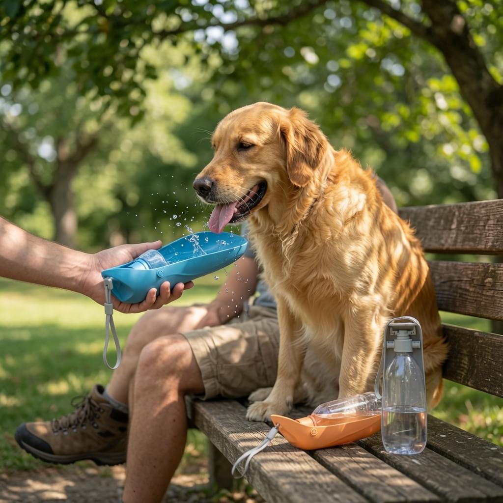 Portable Dog Water Bottle | Foldable Travel Drinking Bottle for Dogs