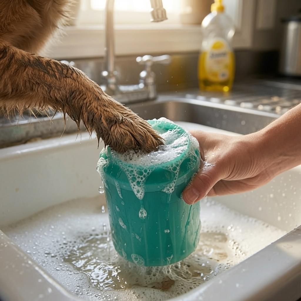 Dog Paw Cleaner Cup | Portable Muddy Paw Washer for Dogs.