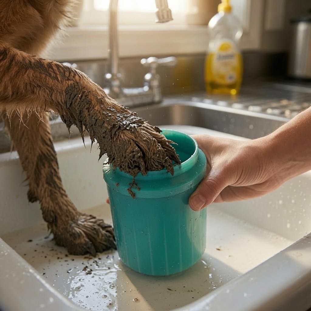 Dog Paw Cleaner Cup | Portable Muddy Paw Washer for Dogs.