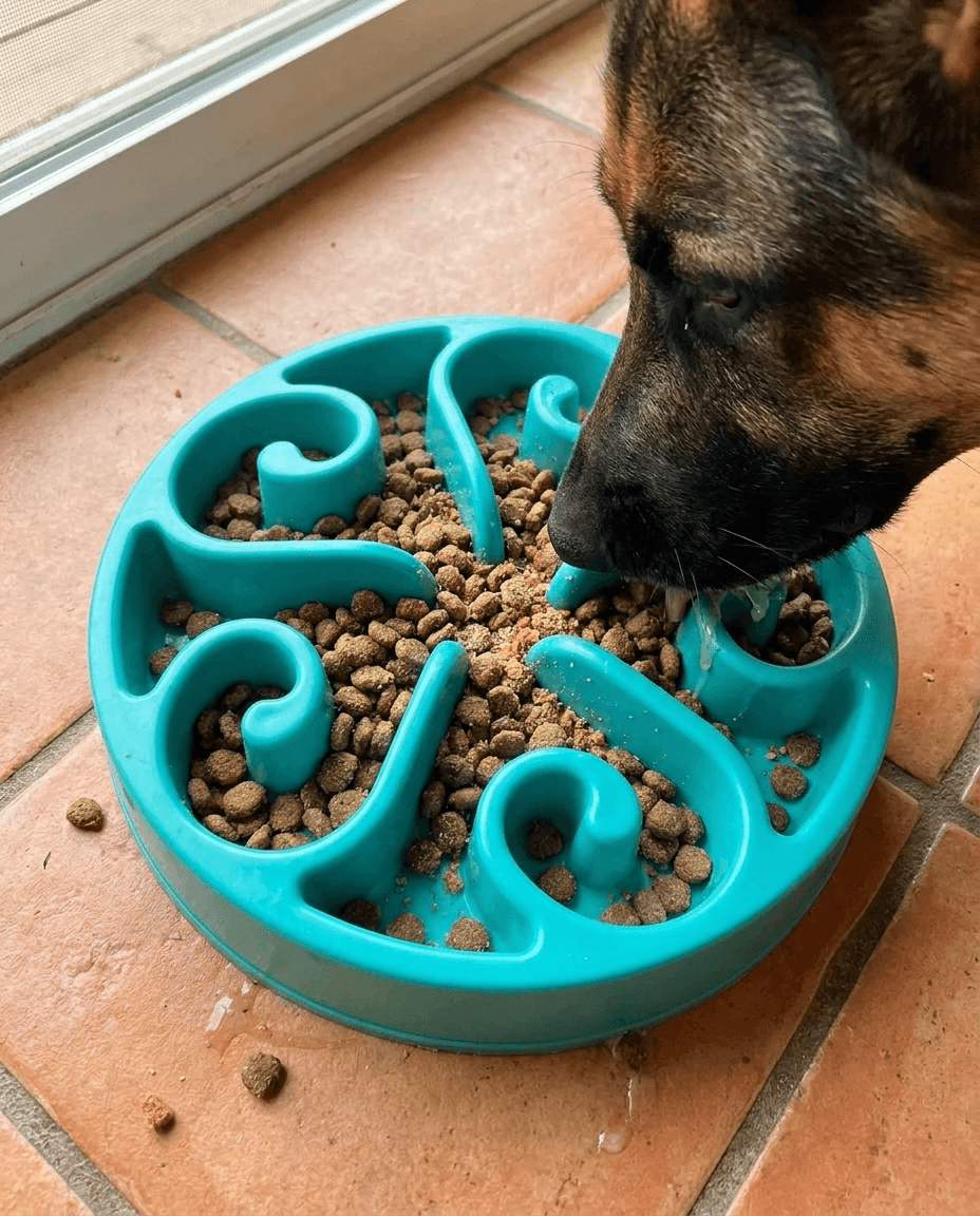 Slow Feeder Dog Bowl | Non-Slip Anti-Gulping Bowl for Dogs & Puppies
