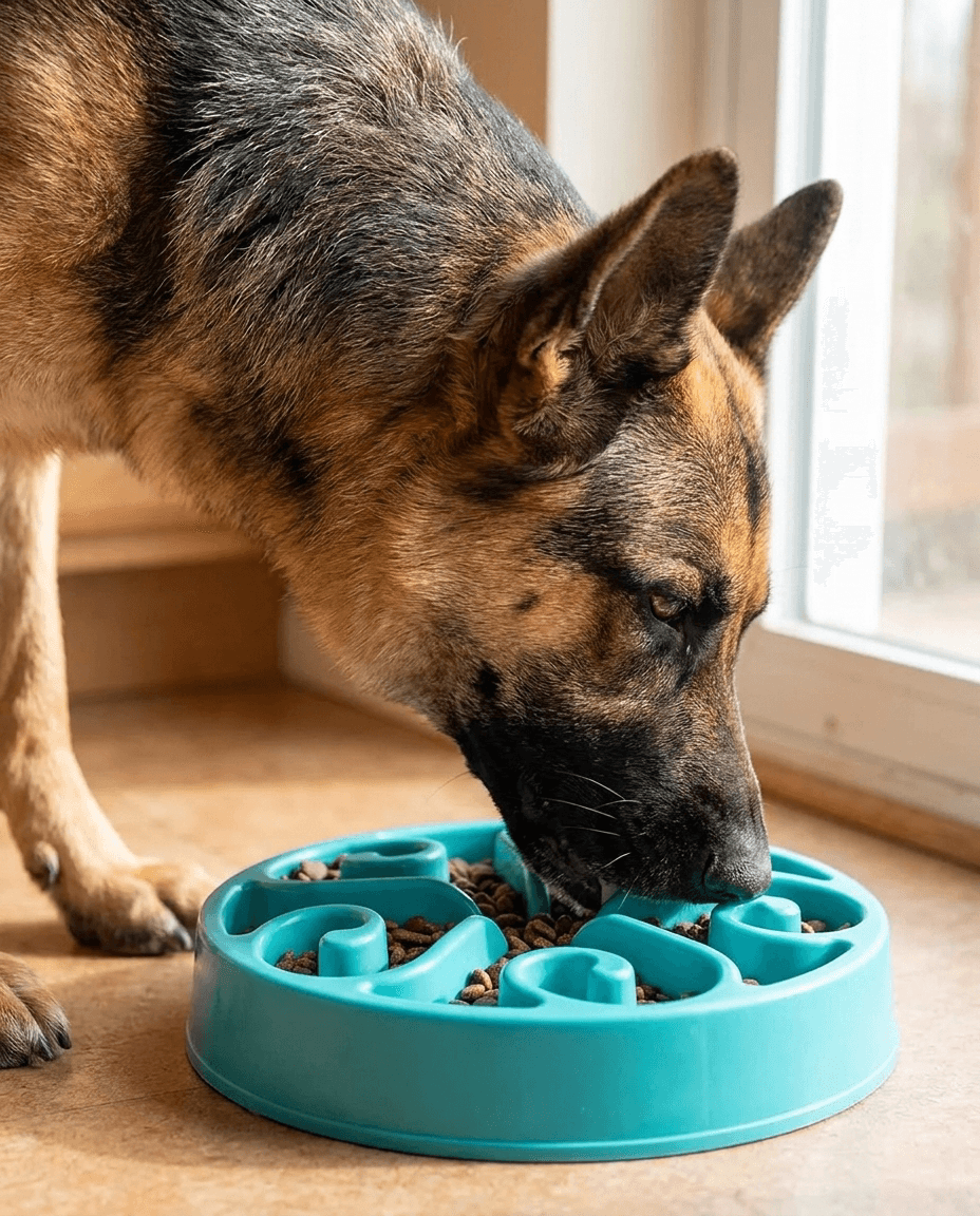Slow Feeder Dog Bowl | Non-Slip Anti-Gulping Bowl for Dogs & Puppies