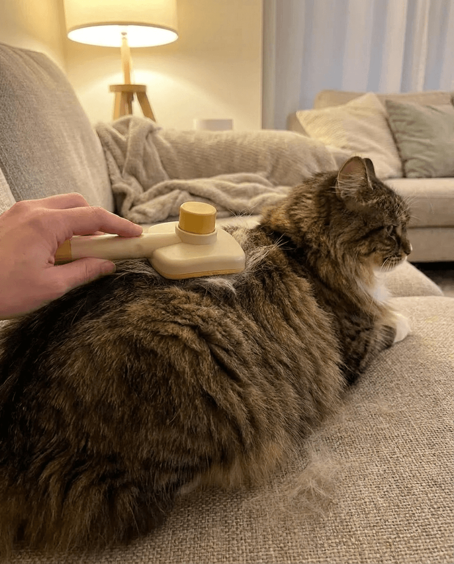Self-Cleaning Slicker Brush | Pet Grooming Brush for Cats & Dogs