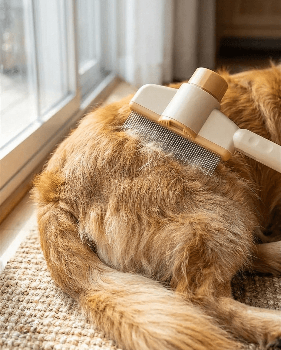 Self-Cleaning Slicker Brush | Pet Grooming Brush for Cats & Dogs