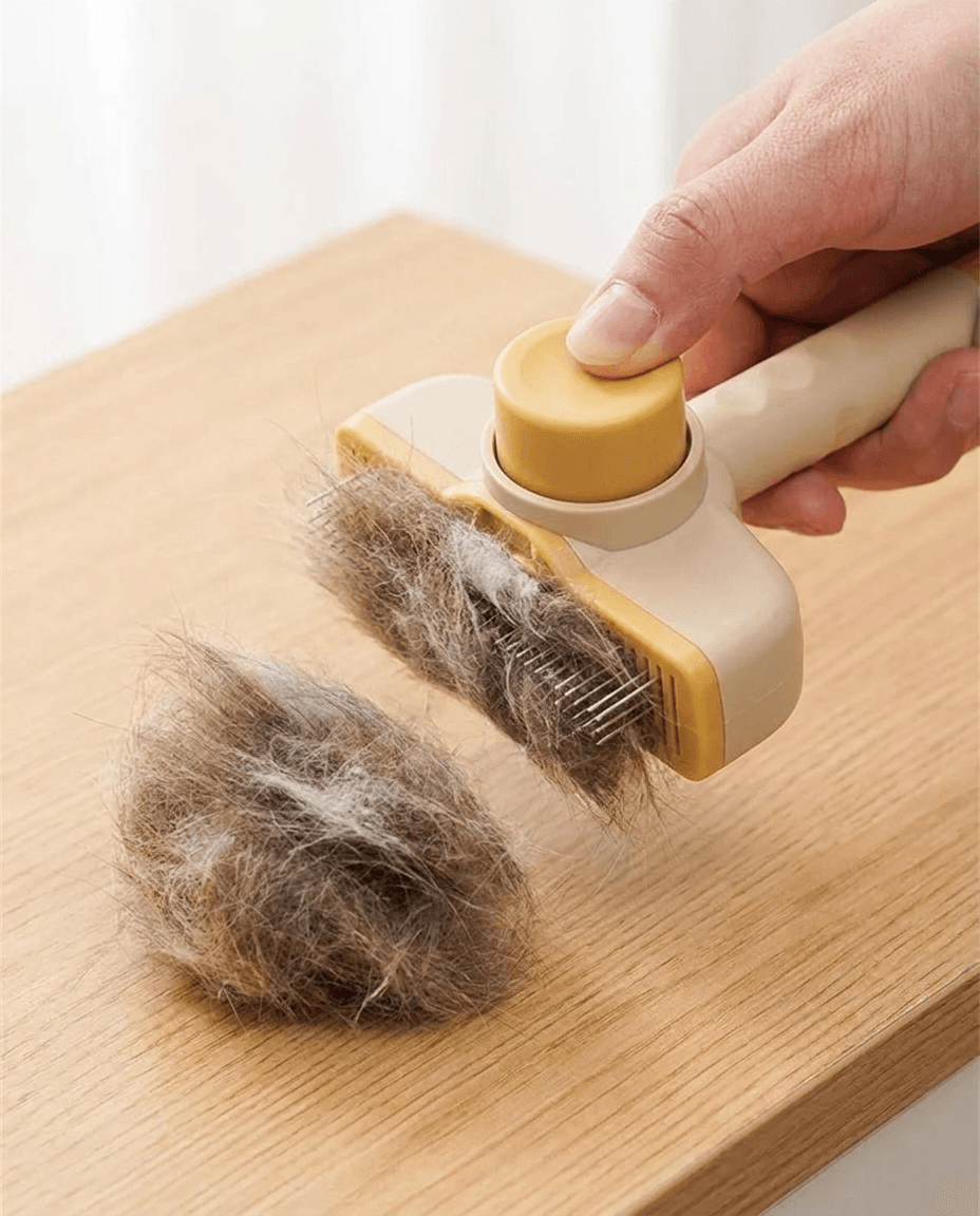 Self-Cleaning Slicker Brush | Pet Grooming Brush for Cats & Dogs