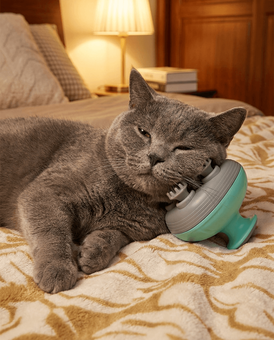 Electric Cat Massager | Head, Back & Neck Relaxation Tool for Pets