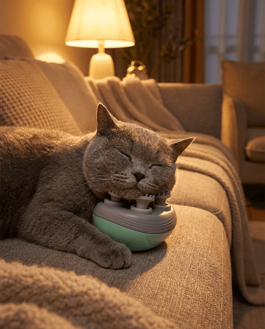 Electric Cat Massager | Head, Back & Neck Relaxation Tool for Pets