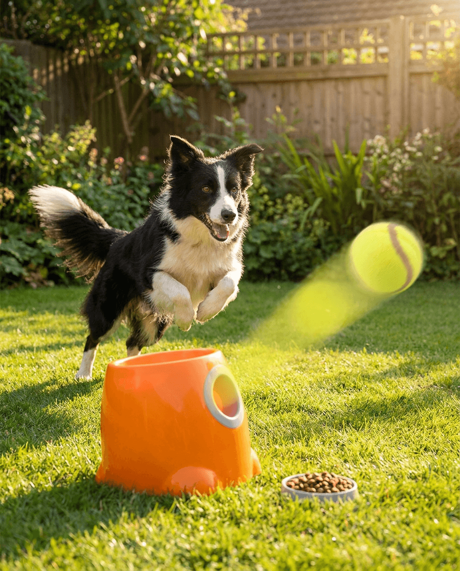 Automatic Dog Ball Launcher | Interactive Fetch Machine for Indoor & Outdoor.
