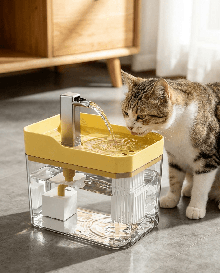 Cat Water Fountain 1.5L | Ultra-Quiet Filtered Pet Drinking Fountain.