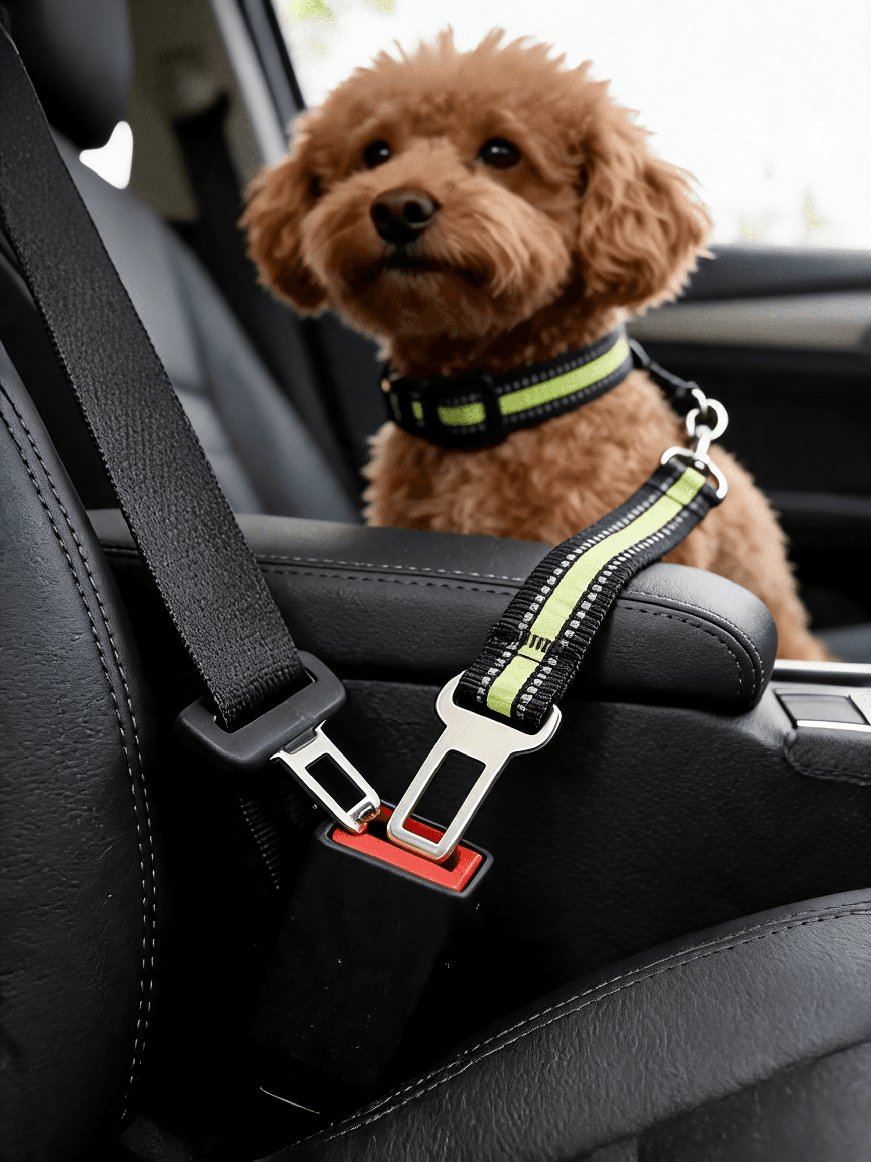 Dog Car Seat Belt | Adjustable Safety Harness Clip for Dogs.