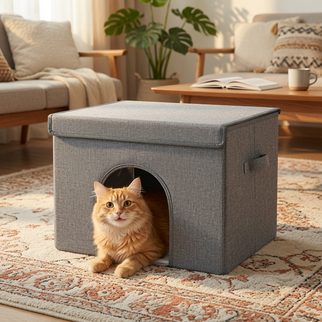 Cat Cooling Bed | Portable Igloo with Ice Packs - Keeps Cats Cool All Summer
