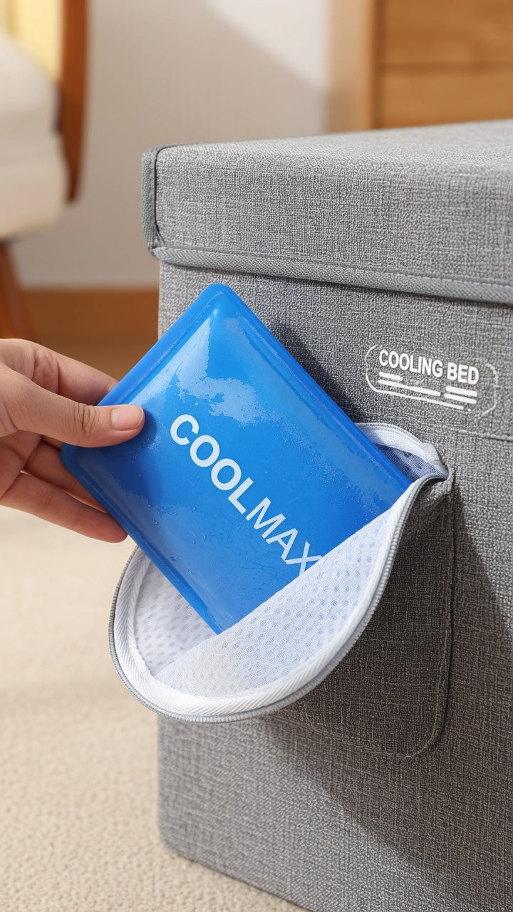Cat Cooling Bed | Portable Igloo with Ice Packs - Keeps Cats Cool All Summer