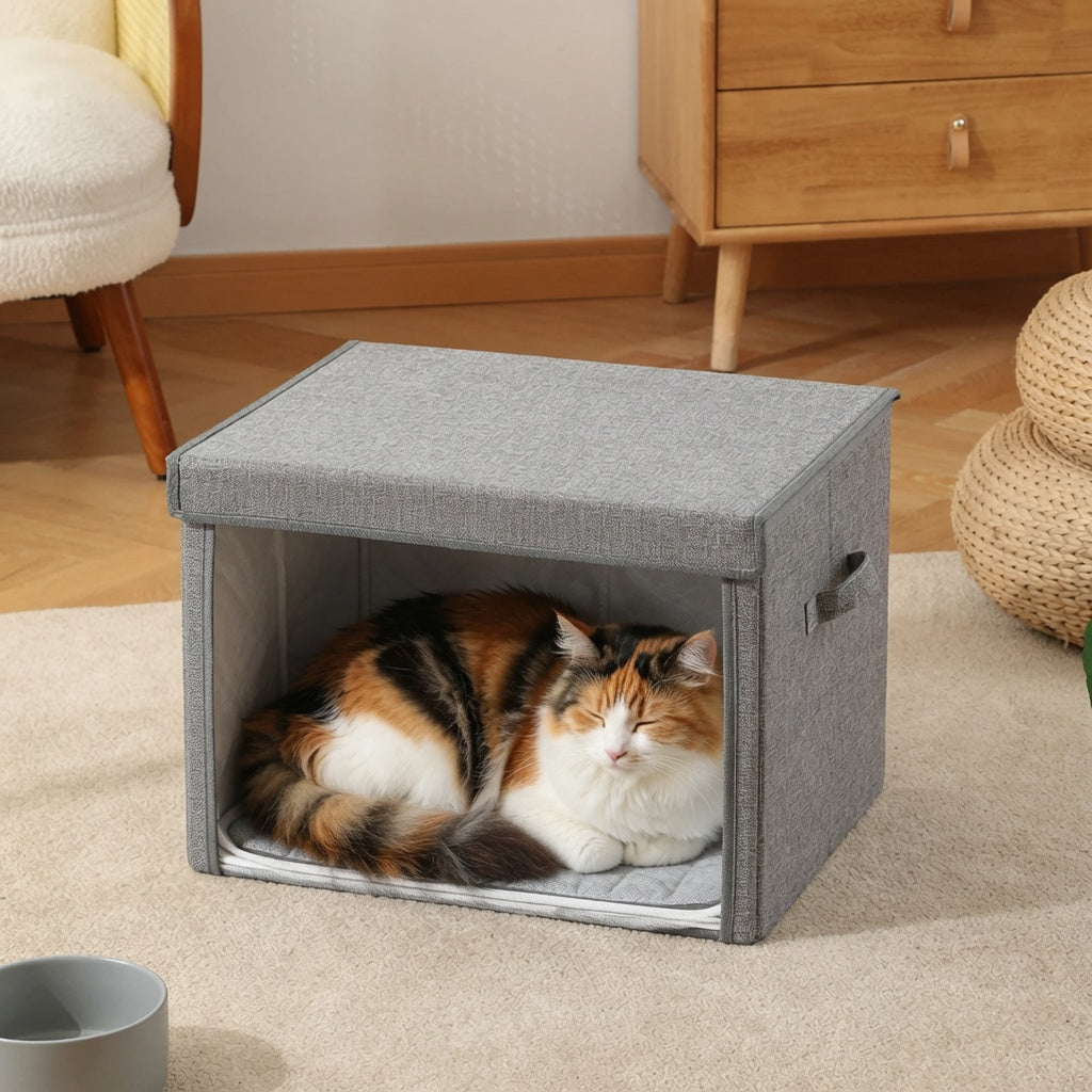 Cat Cooling Bed | Portable Igloo with Ice Packs - Keeps Cats Cool All Summer